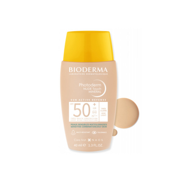 Bioderma  Photoderm Nude Touch Mineral SPF50 _  Muito Claro - 40ml