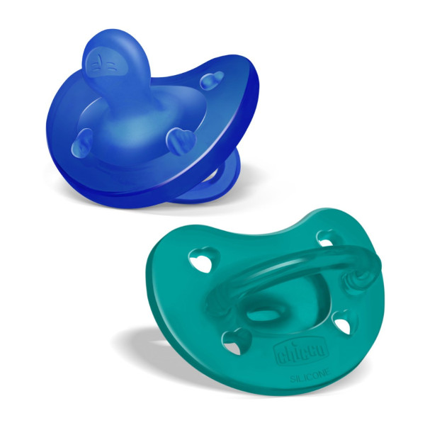 Chicco Chupeta Physio Soft_ Azul_16-36M (Pack Duplo)
