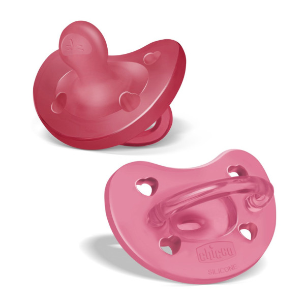 Chicco Chupeta Physio Soft_ Rosa_ 16-36M (Pack Duplo)