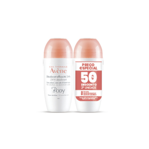 Avene Body Desodorizante eficácia 24h - 50ml (DUO c/ Desconto 2ª Embalagem)