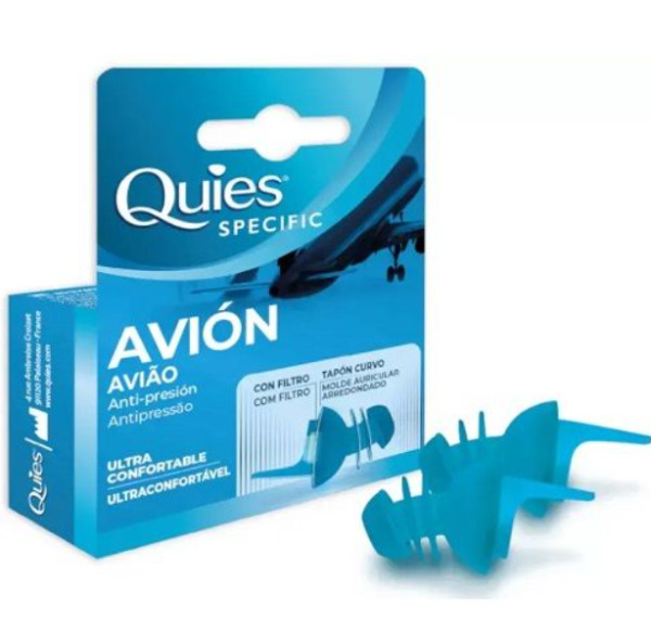Tapones de avión Quies para la presión del oído (x2 unidades)