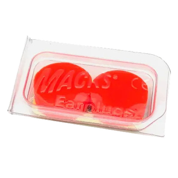 Mack S Tampão Otorrino Silicone Laranja (x2 unidades)