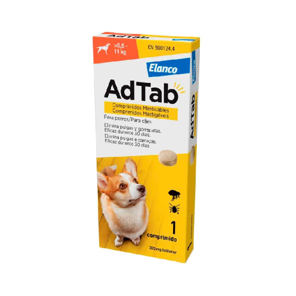 Adtab Cão >5,5-11Kg  - 225mg (x3 comprimidos)