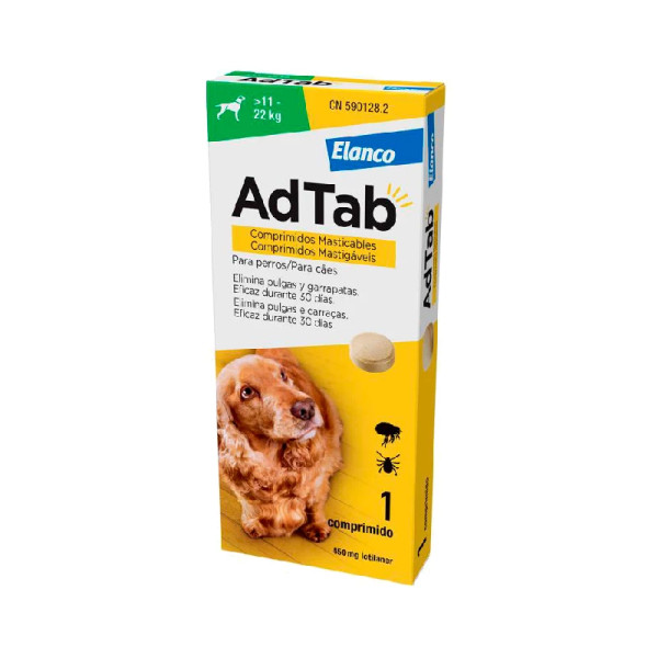 Adtab Perro >11-22Kg - 450mg (x3 comprimidos)