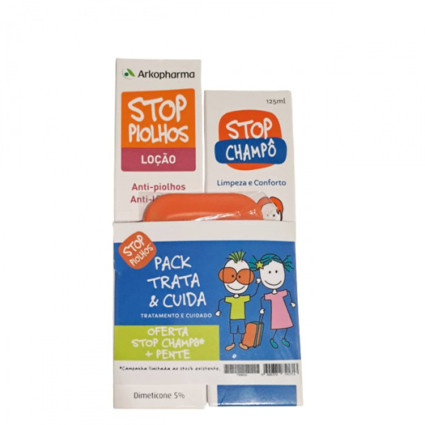 Stop Piolhos Trata & Limpa Locão 100ml +Oferta Champô 125ml +Pente