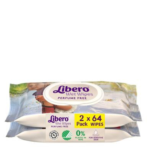 Toallita Higiénica para Bebés Libero Wet Wipe (x64 unidades) Pack Doble