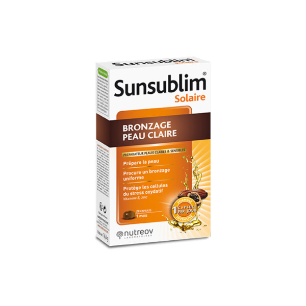 Nutreov Sunsublim Bronzeador Pele Clara (x28 cápsulas)