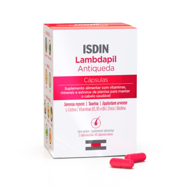 ISDIN Lambdapil Antiqueda 60U - Cápsulas antiqueda de cabelos