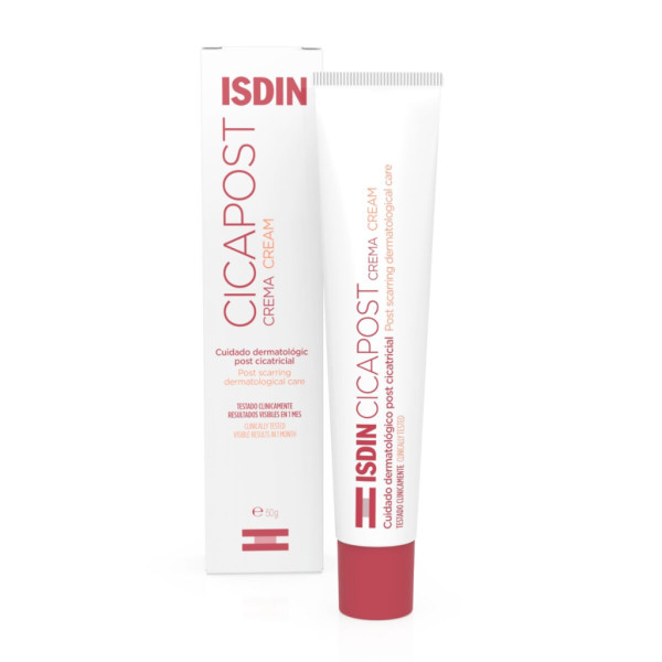 ISDIN Cicapost 50G - Crema reparadora para heridas. Reduce las cicatrices y unifica el tono de piel.