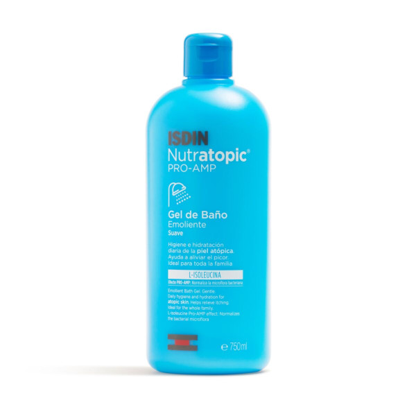 ISDIN Nutratopic Gel Banho Emoliente 750ML - Gel de banho emoliente para pele atópica