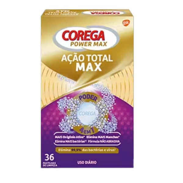 Corega Ação Total Max Limpeza (x36 Pastilhas Efervescentes )