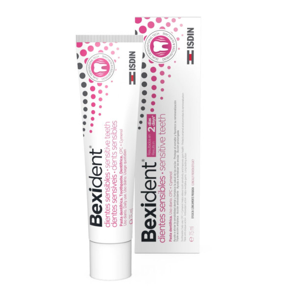 ISDIN Bexident Dientes Sensibles 75ML - Pasta para dientes sensibles, fortalecedora de las encías y con acción antiplaca