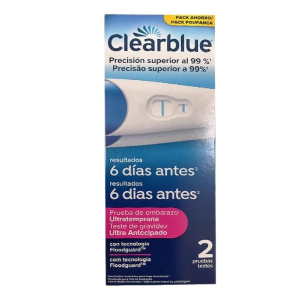 Prueba de embarazo ultra temprana Clearblue (paquete doble)