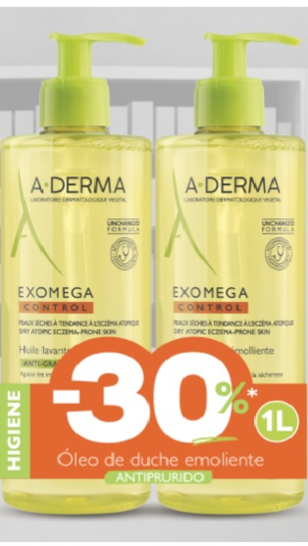 A-Derma Exomega Control Óleo Duche - 500ml (DUO)