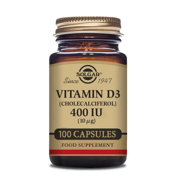Vitamina D3_Solgar - 400UI (x100 comprimidos) 

Vitamina D3_Solgar - 400UI (x100 tabletas)