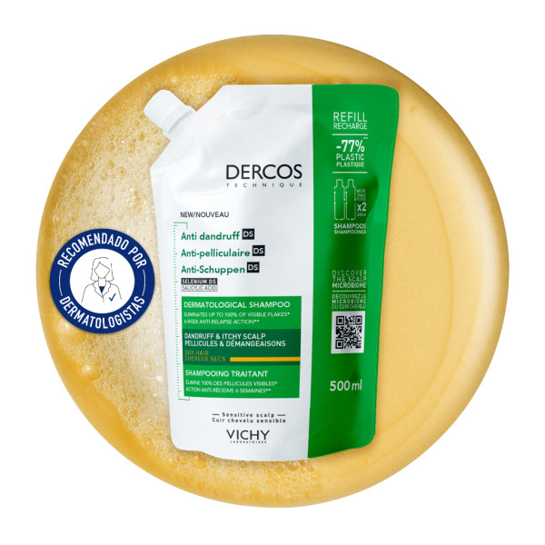 Dercos Anticaspa Champô Caspa Seca_ Refill - 500ml