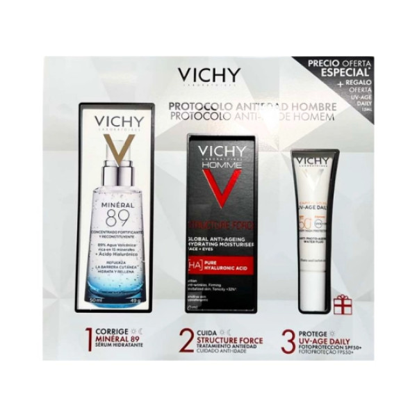 Vichy Homme Structure Force . Protocolo Anti Idade Homem