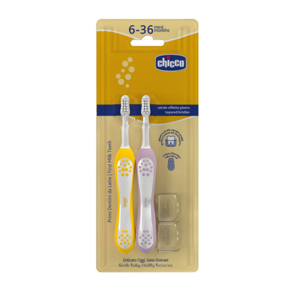 Chicco Escova Dentes Lilás_ 6-36M (Pack Duplo)