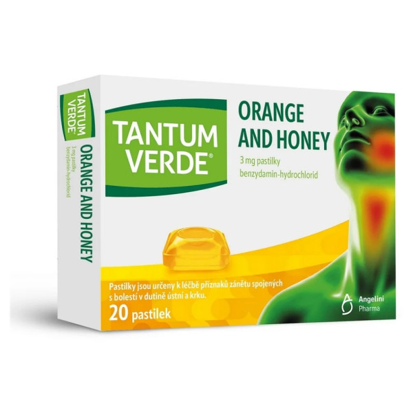 Tantum Verde _Laranja&Mel _ s/ açucar (x20 pastilhas)