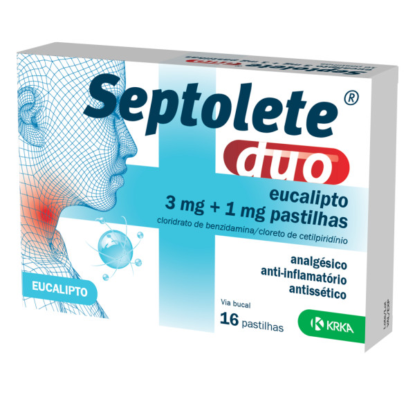 Septolete Duo 3 mg + 1 mg pastilhas