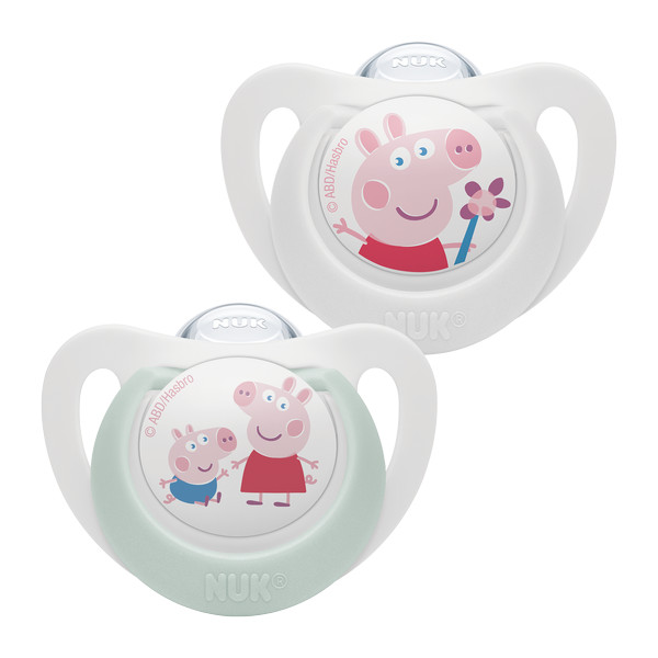 Nuk Star Peppa Pig Chupeta Silicone_ 18-36M (Pack Duplo)