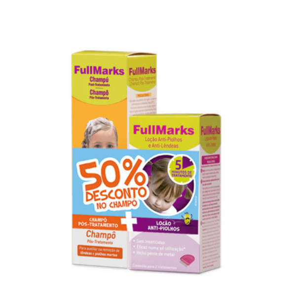 Loción Fullmarks - 100 ml + Champú post-tratamiento gratis - 150 ml + Peine