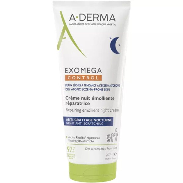 A-Derma Exomega Control Creme Noite Emoliente - 200ml