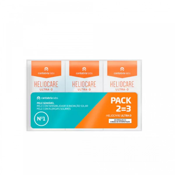 Heliocare Ultra D cápsulas  (3 embalagens x30 unidades)