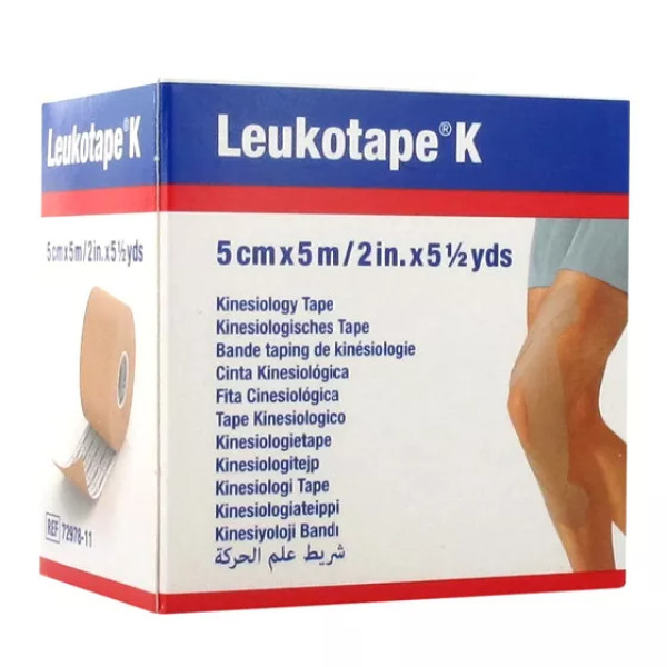 Cinta kinesiológica Leukotape K beige de 5 cm x 5 m