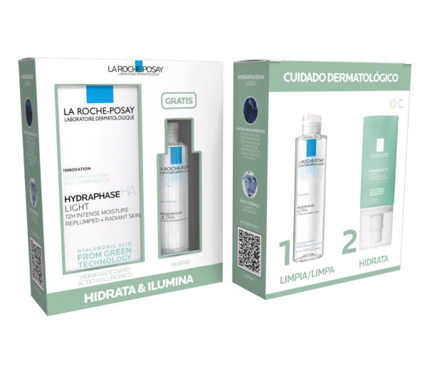 Crema ligera con ácido hialurónico La Roche Posay Hydraphase de 50 ml + agua micelar oferta