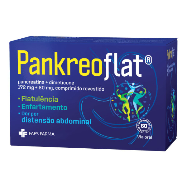 Pankreoflat, 80/172 mg (x60 comprimidos recubiertos)