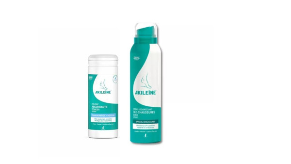 Akileine Transpiração Pó absorvente - 75ml + Spray sapatos (Preço Especial)