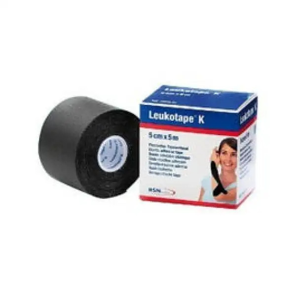 Leukotape K Fita Cinesiologica_  5cm x 5M_ Preto