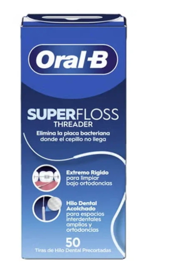 Oral B Super Floss Threader Fio Dentário (x50 unidades)