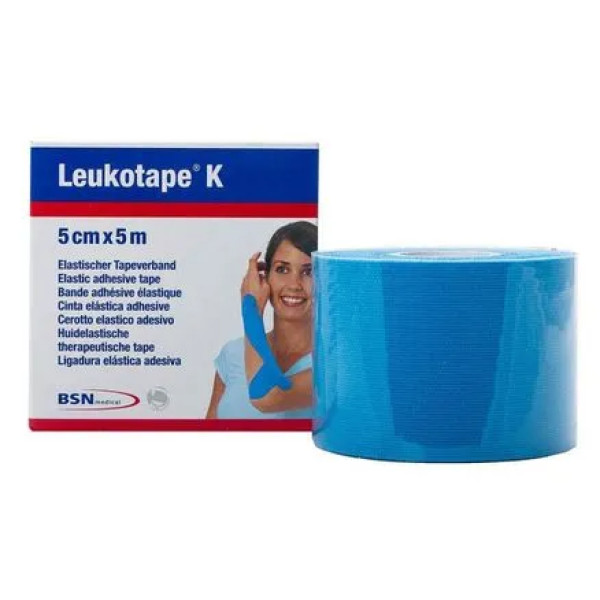 Leukotape K Fita Cinesiologia _ 5 cm x 5M_ Azul