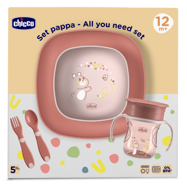 Chicco Conjunto Papa_ Rosa_ 12M+