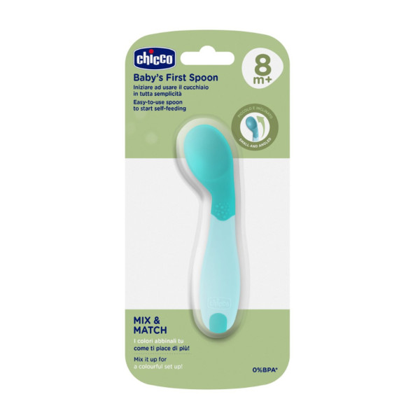 Chicco Prime Colher _ Azul _ 8M+