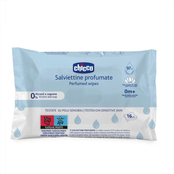 Chicco 12050200000 Toalhitas Perfumadas X16 0M+