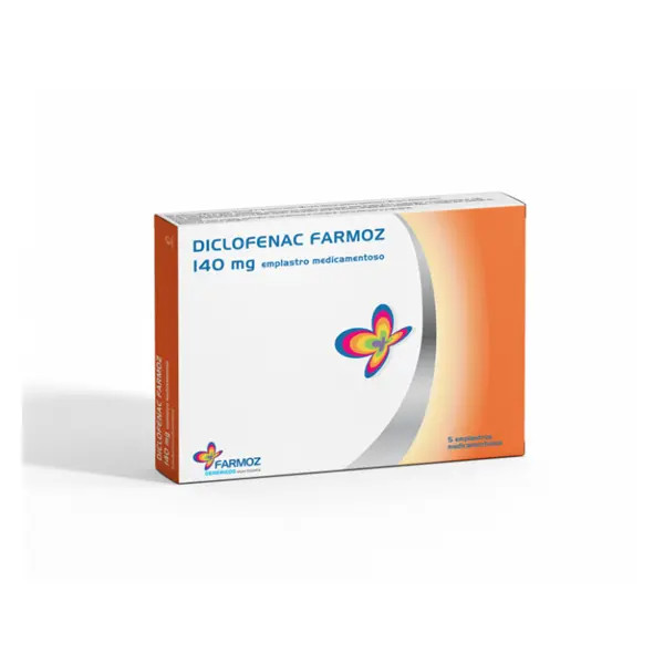 Diclofenac Farmoz , 140mg x 5 Saquetas de Emplastro Medicamentoso