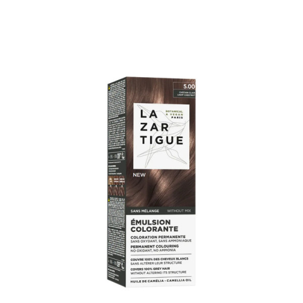Lazartigue Emulsión Colorante 5.00 Castaño Claro 60ml