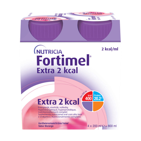 Fortimel Extra 2Kcal Solución Fresa 200ml x 4