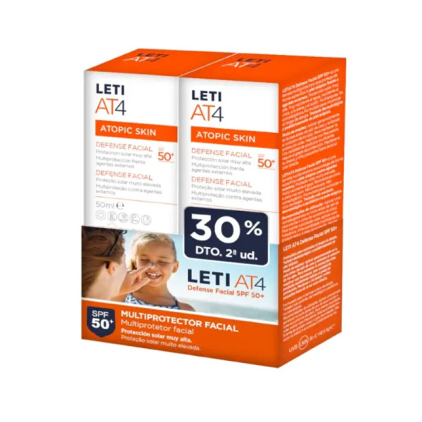 Letiat4 Defense Facial SPF50 - 50 ml (Pack Doble)