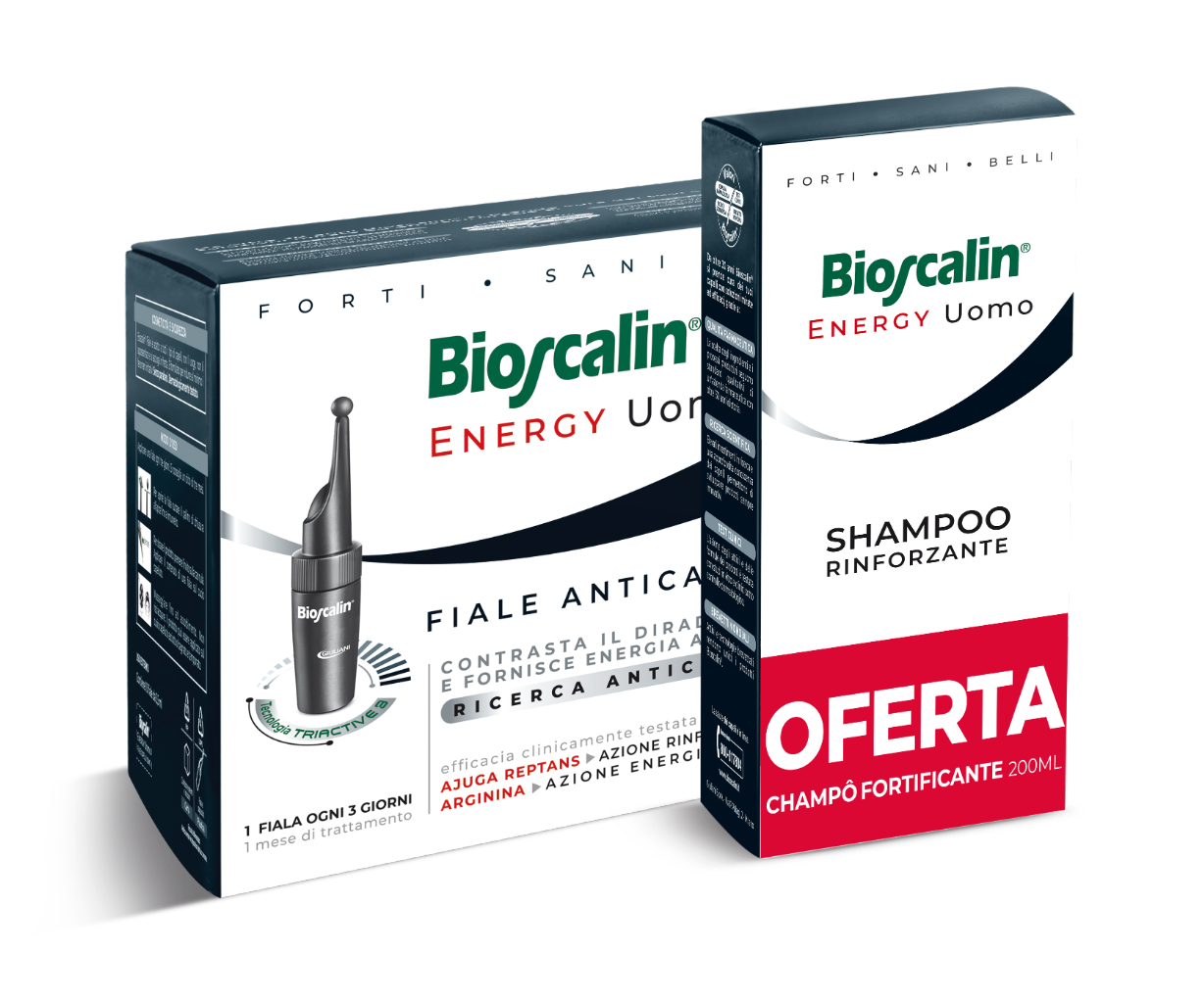 Bioscalin Energy Men Anticaída - 3,5 ml (10 ampollas) + Champú gratis - 200 ml