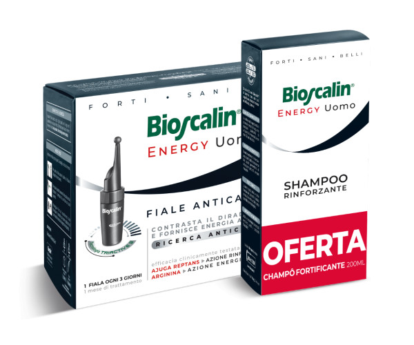Bioscalin Energy Men Anticaída - 3,5 ml (10 ampollas) + Champú gratis - 200 ml
