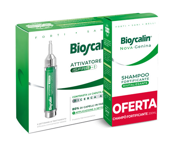 Bioscalin Ativador Capilar (x10 ampolas) + NovaGenina Champõ Revitalizante - 200ml
