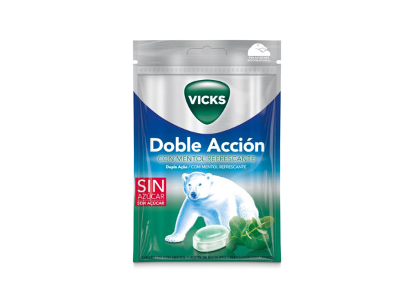 Vicks Dupla Ação Rebuçados c/ Mentol Refrescante - 72G