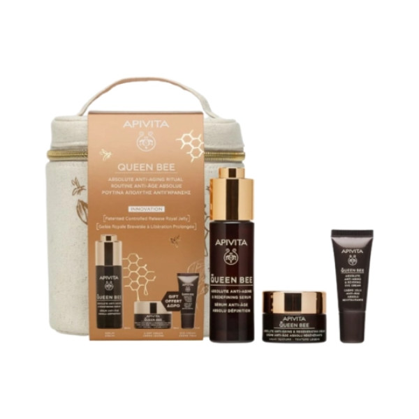 Apivita Queen Bee Serum +Oferta Creme Ligeiro 15ml + Creme Olhos 5ml