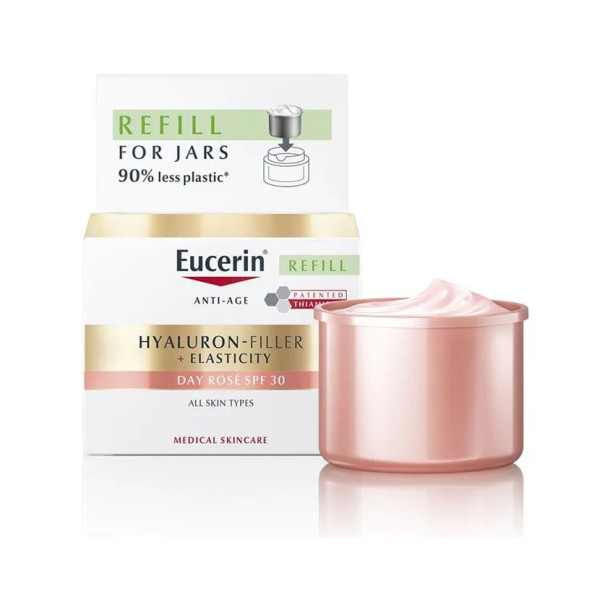 Eucerin Hyaluron-Filler + Elasticity Crema de Día Rosa FPS 30 Recarga 50 ml
