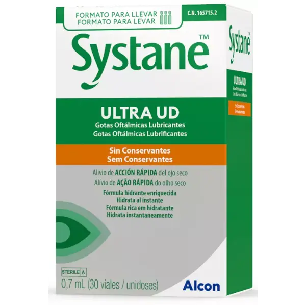 Systane Ultra Unidoses Gotas Oftálmica Lubrificantes - 0,7ml (x30 unidades)