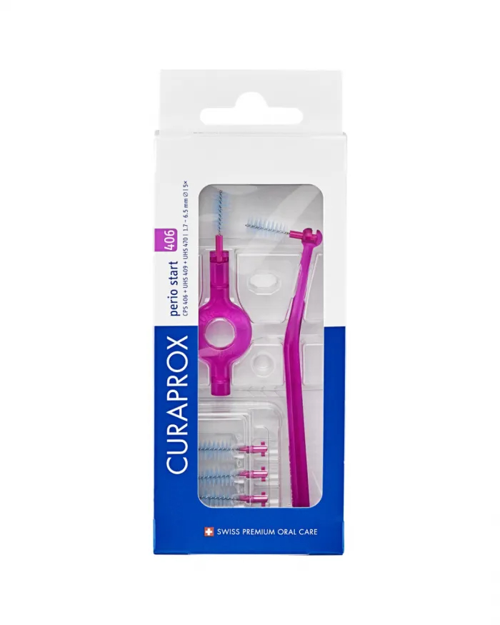 Curaprox Perio Plus Kit Escovilhão Interdental Cps 406 (x5 unidades) c/ Cabo Uhs 451